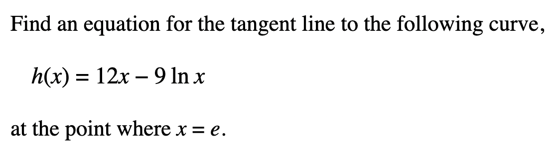 Solved Find an equation for the tangent line to the | Chegg.com