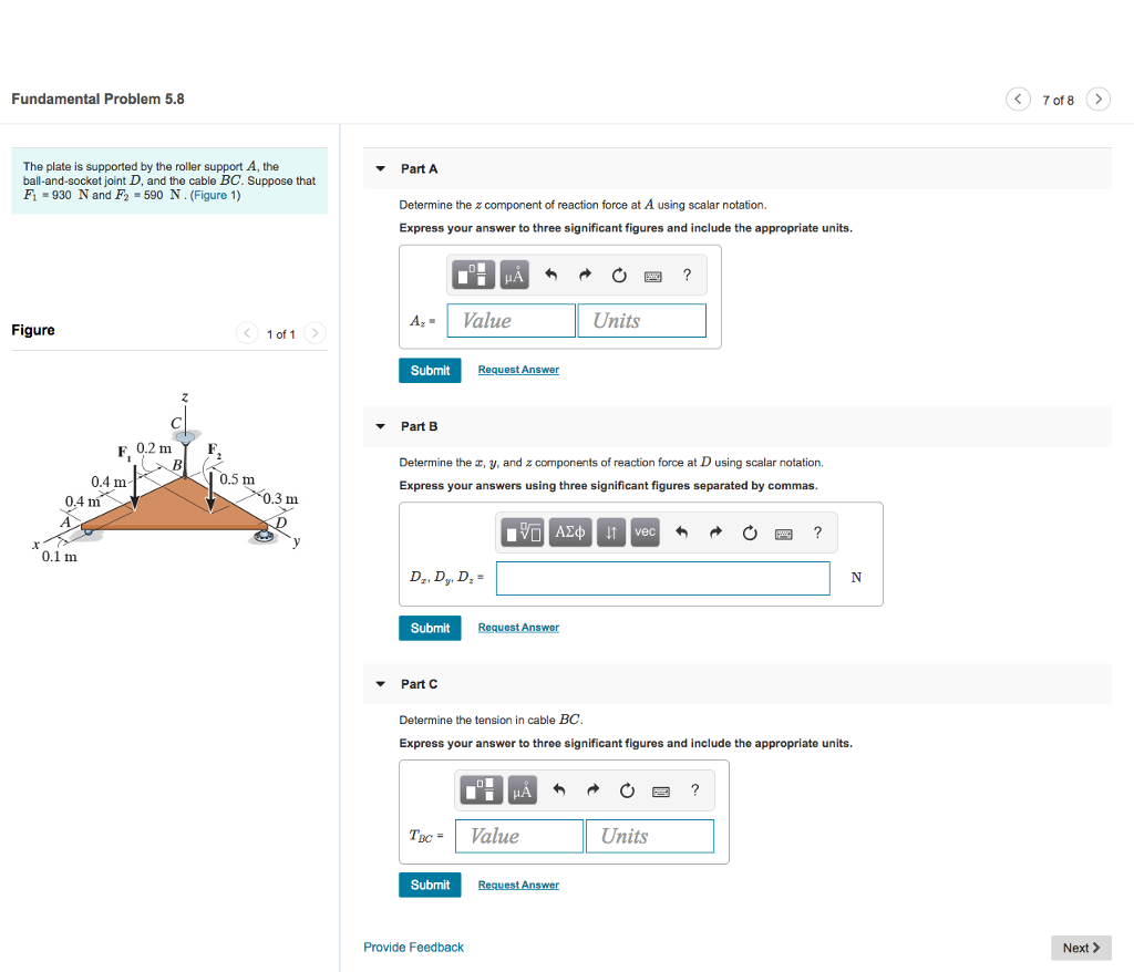 Solved Fundamental Problem 5.8 7 of 8> The plate is | Chegg.com