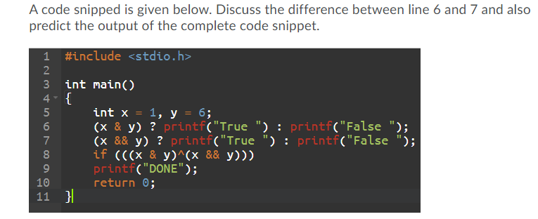 Solved A code snipped is given below. Discuss the difference | Chegg.com