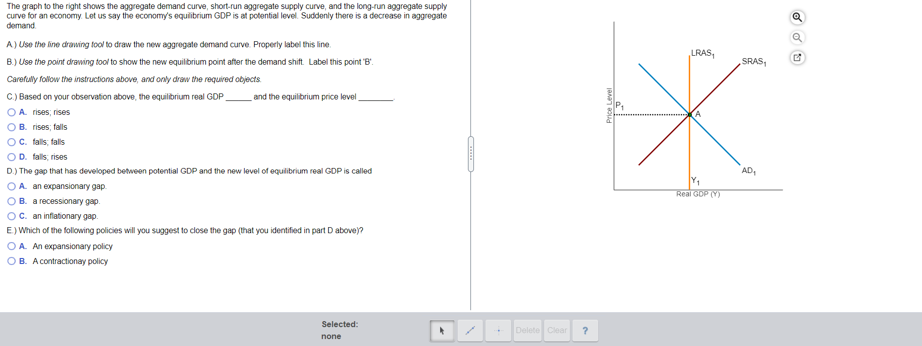 Solved The graph to the right shows the aggregate demand | Chegg.com