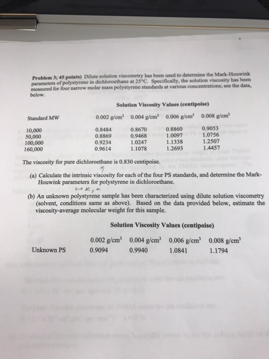 Problem 3; 45 points) Dilute solution has