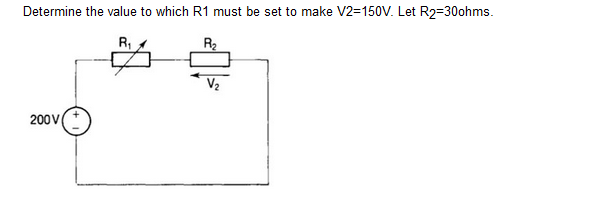 Solved Determine the value to which R1 must be set to make | Chegg.com