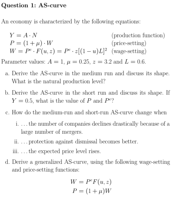 Question 1 As Curve An Economy Is Characterized B Chegg Com
