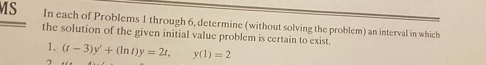 Solved MS In each of Problems 1 through 6, determine | Chegg.com