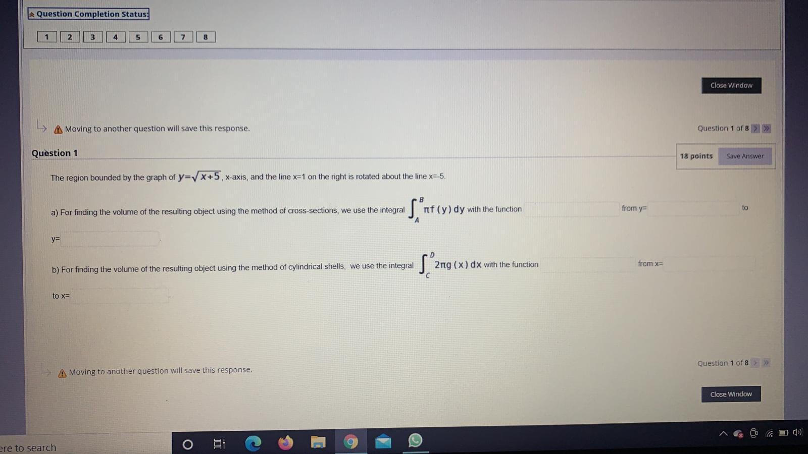 Solved Question Completion Status: 1 2 3 4 5 6 7 8 Close | Chegg.com