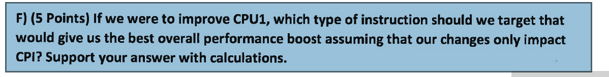 Solved A. What is the CPI of the program on CPU 1? B.What | Chegg.com