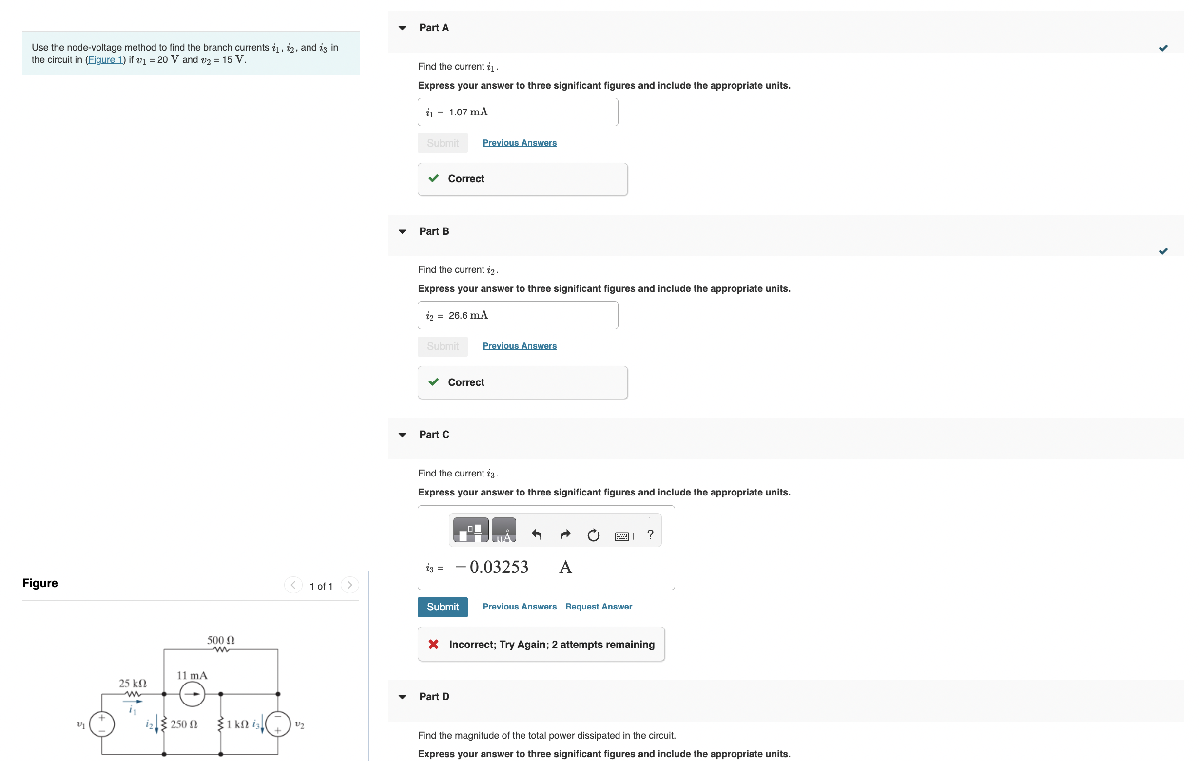 Solved Use the node-voltage method to find the branch | Chegg.com