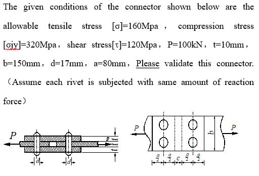 Solved ? The given conditions of the connector shown below | Chegg.com