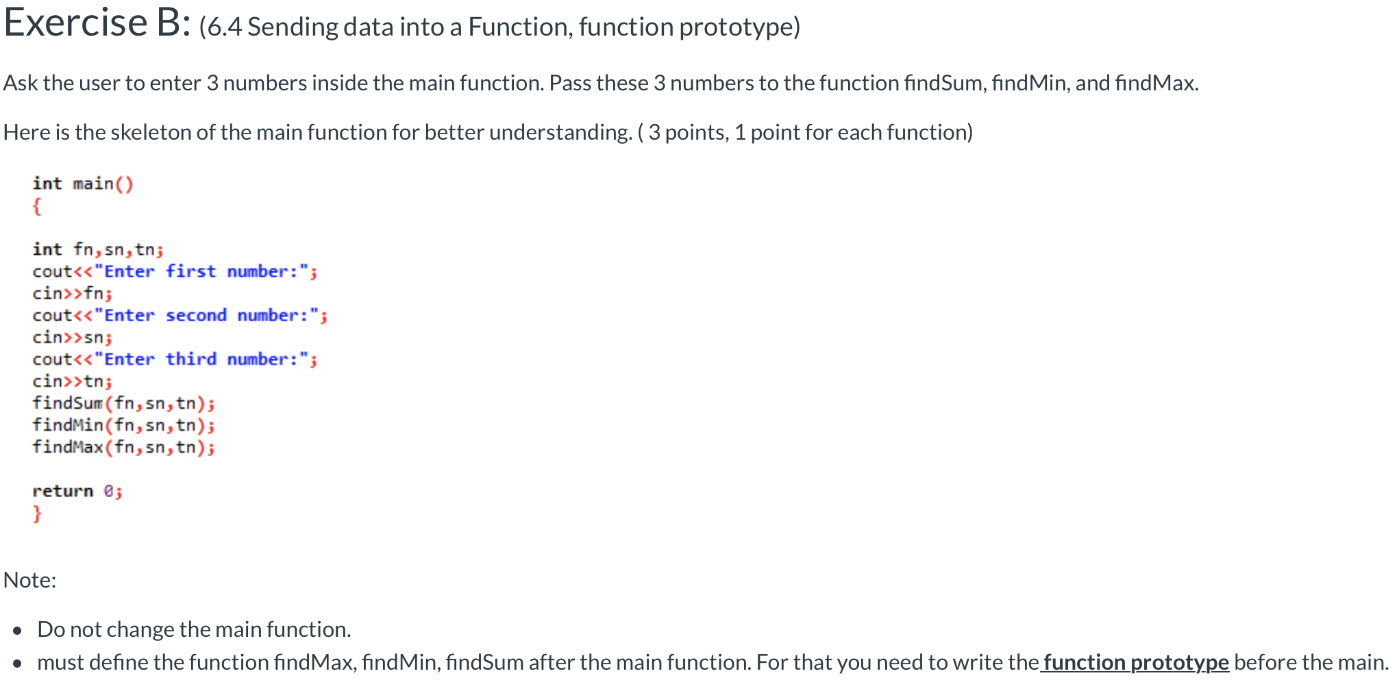 Solved **Exercise B Shown Below Is To Be Used In Reference | Chegg.com