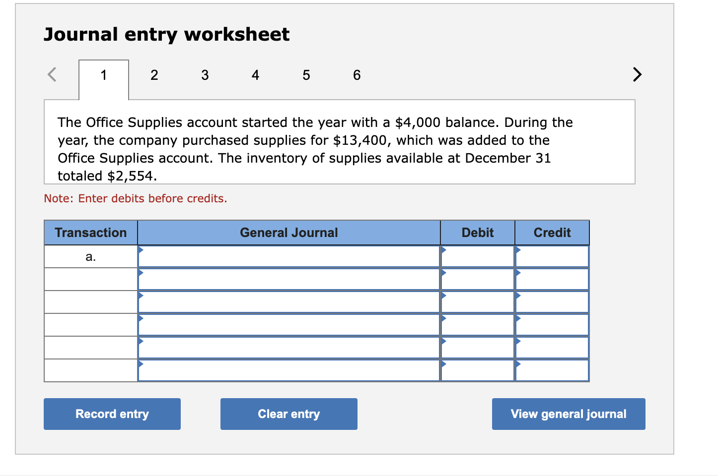 Solved Journal entry worksheet #92 #92 nThe Office Supplies account Chegg com