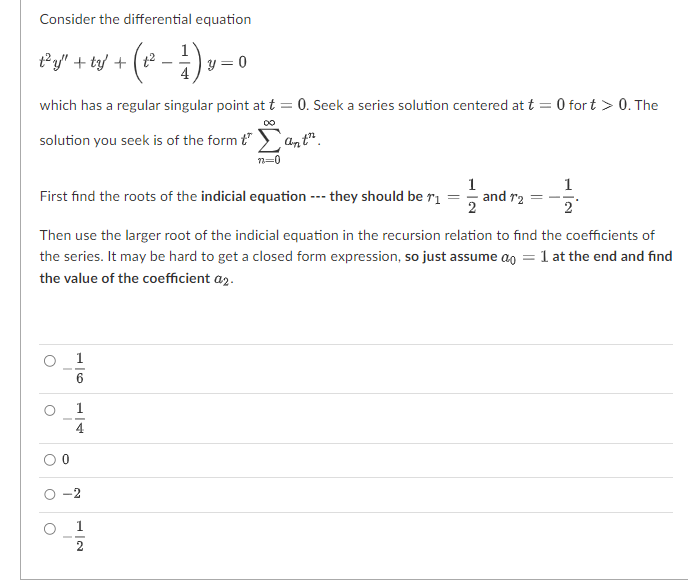 Solved Consider the differential equation | Chegg.com