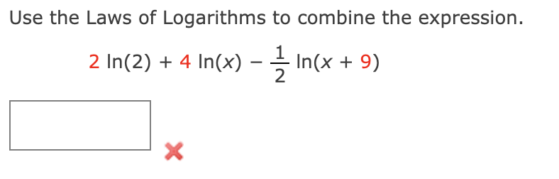 Solved Use The Laws Of Logarithms To Combine The