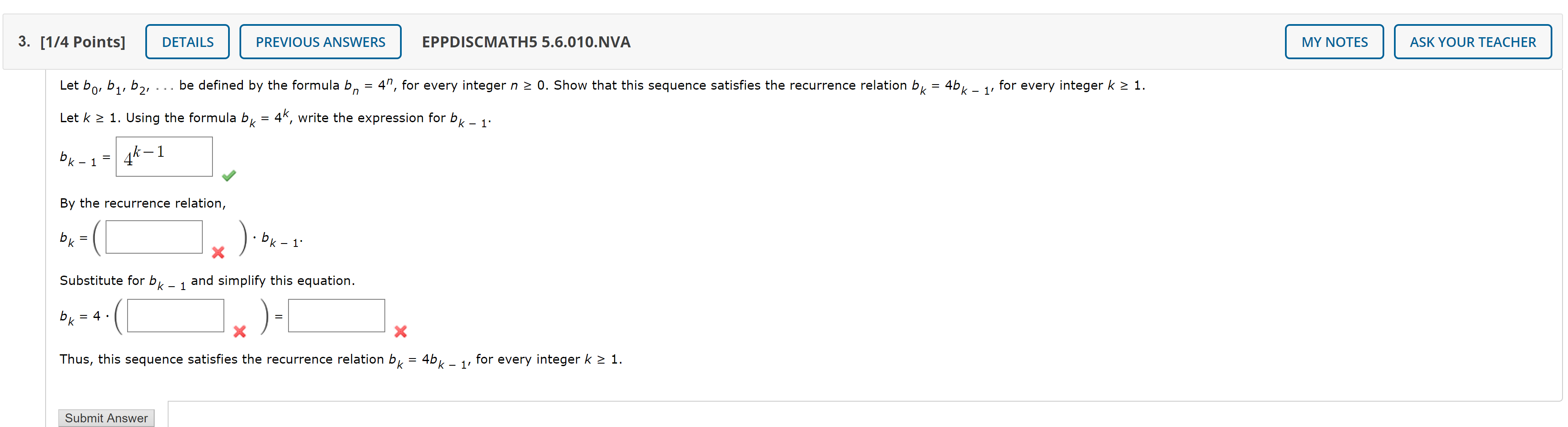 Solved 3. [1/4 Points] DETAILS PREVIOUS ANSWERS EPPDISCMATH5 | Chegg.com