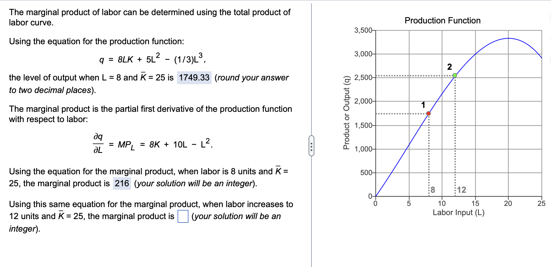 Marginal Product Of Labor Solved The marginal product of labor can be determined using | Chegg.com