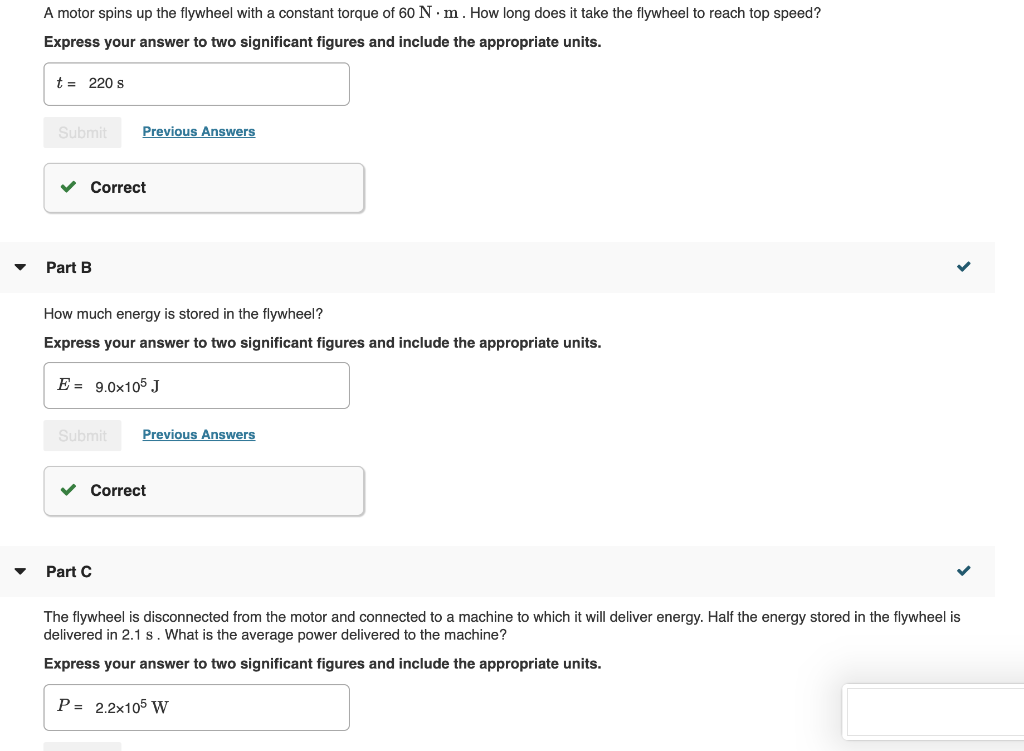 Solved Review Flywheels are large, massive wheels used to