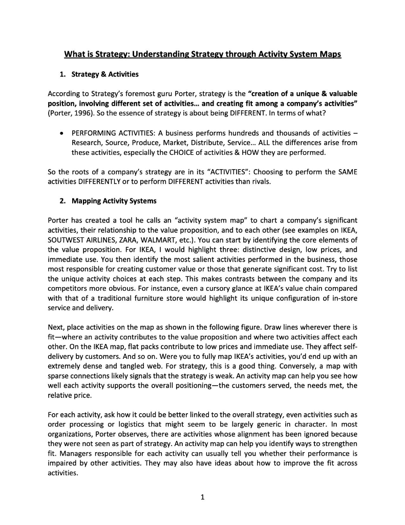SVSU Activity System Map Exercise Submit Assignment | Chegg.com