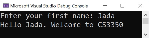 Solved Write a program that asks the user to enter his/her | Chegg.com