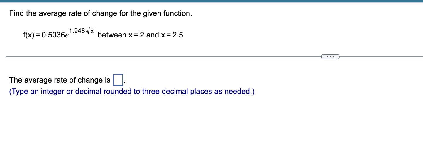 how to find the average rate of change in a function