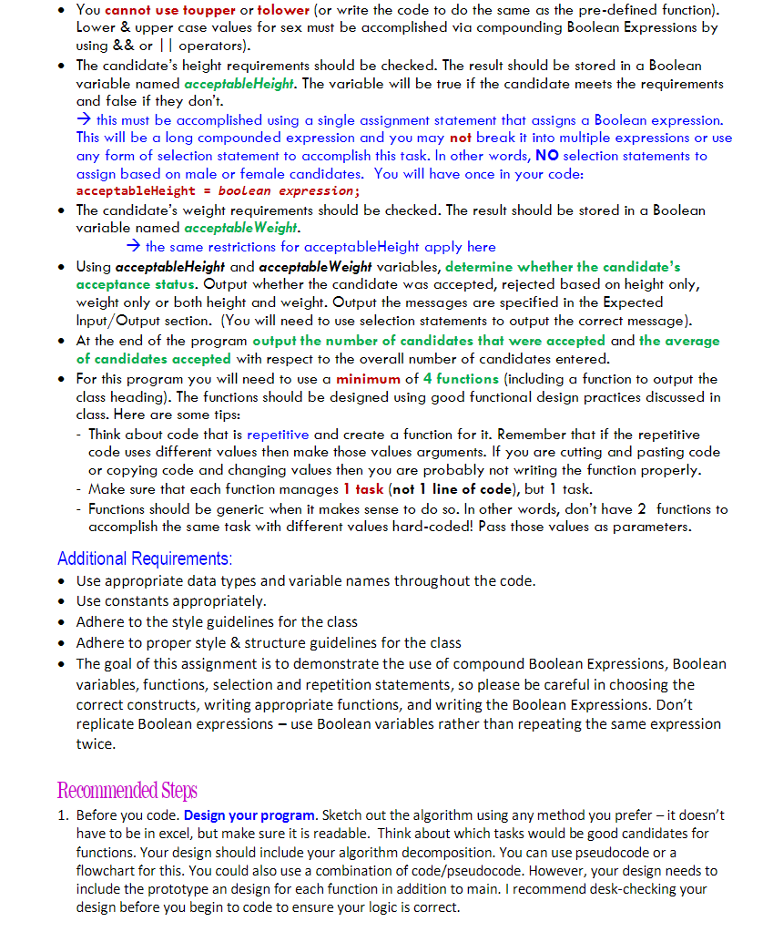 Solved Problem Statement A military academy accepts | Chegg.com