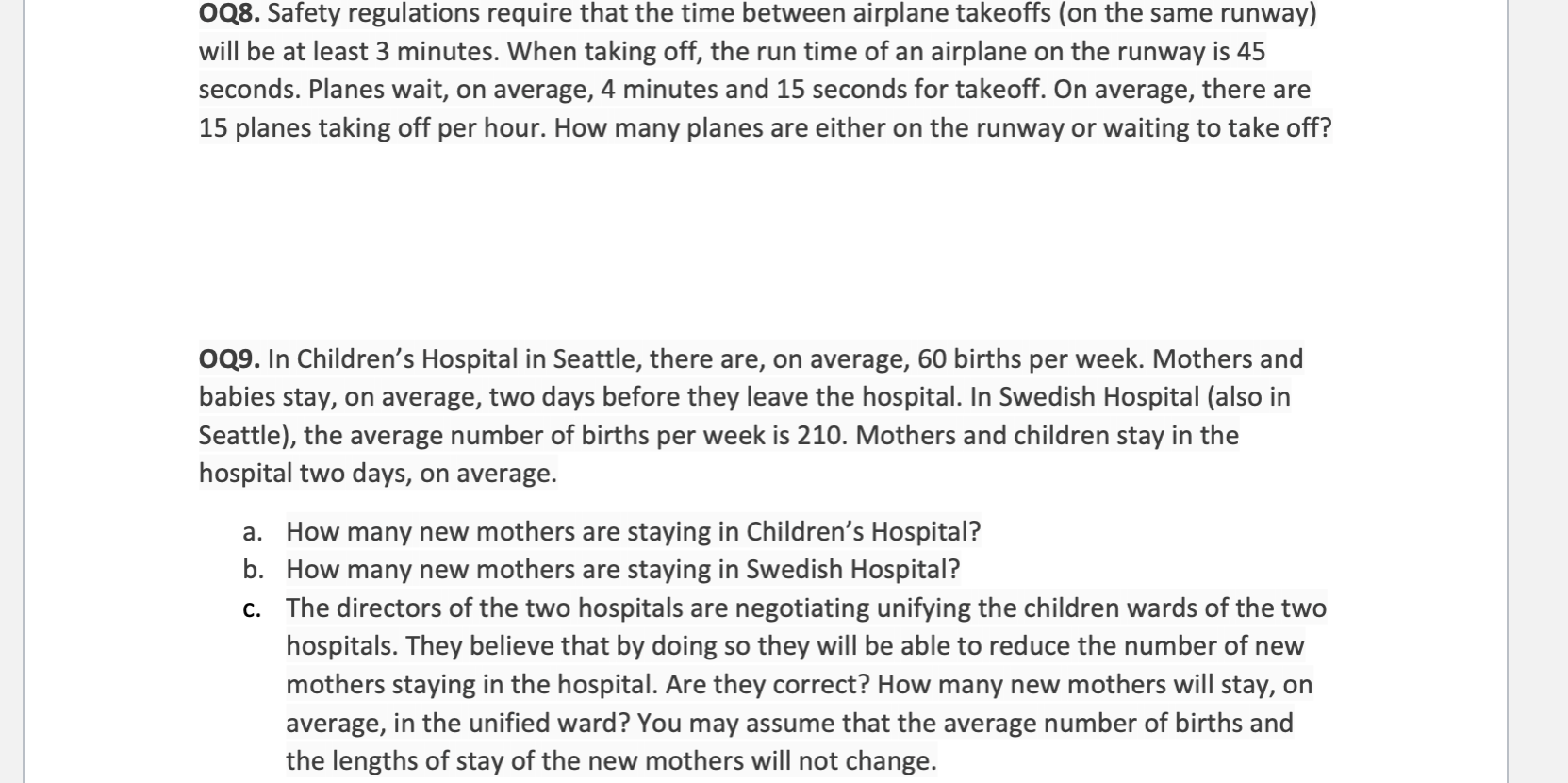 Solved OQ8. Safety regulations require that the time between