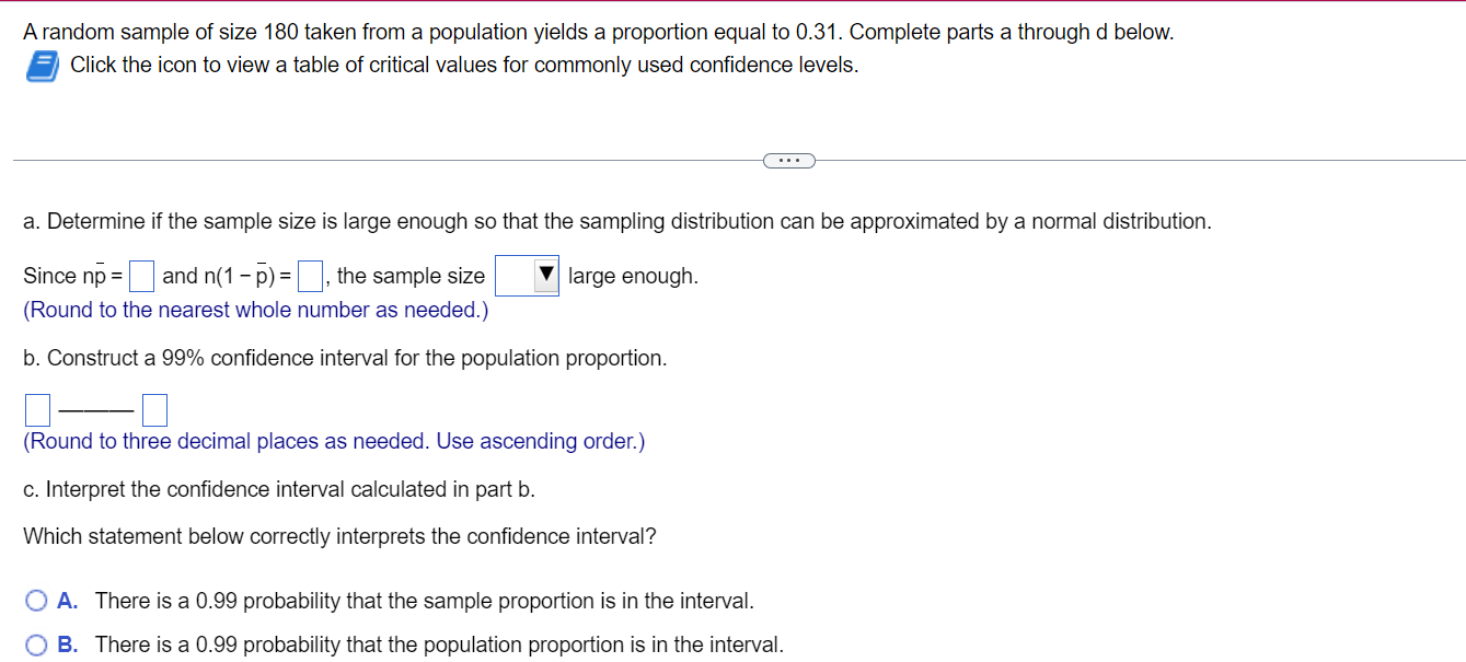 Solved A random sample of size 180 taken from a population | Chegg.com