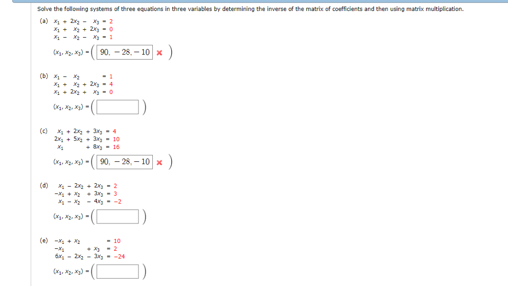 how to solve 3 equations with 3 unknowns