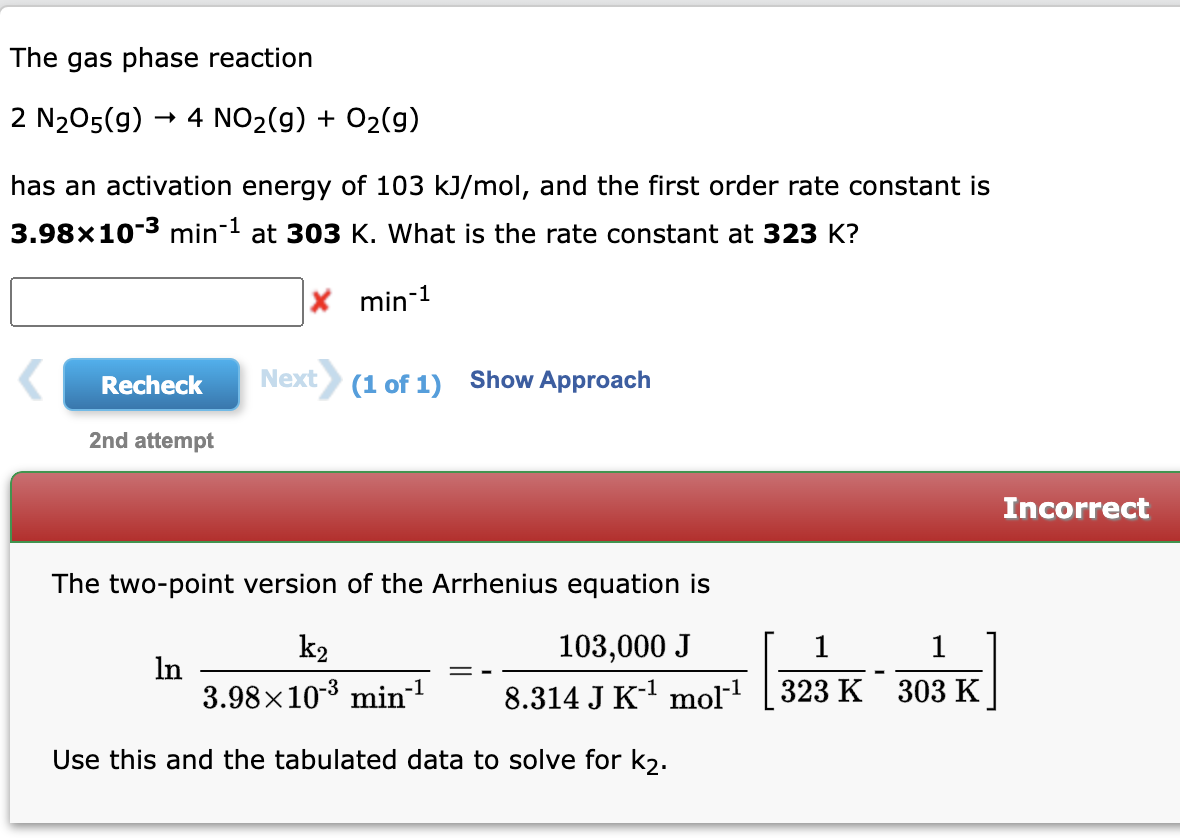 Solved The gas phase reaction 2 N2O5( g)→4NO2( g)+O2( g) has | Chegg.com