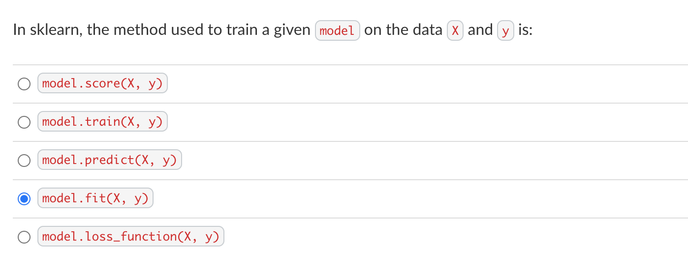 [Solved]: Python In Sklearn, The Method Used To Train A Giv