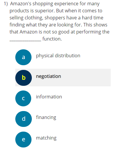 Solved 1) Amazon's Shopping Experience For Many Products Is | Chegg.com