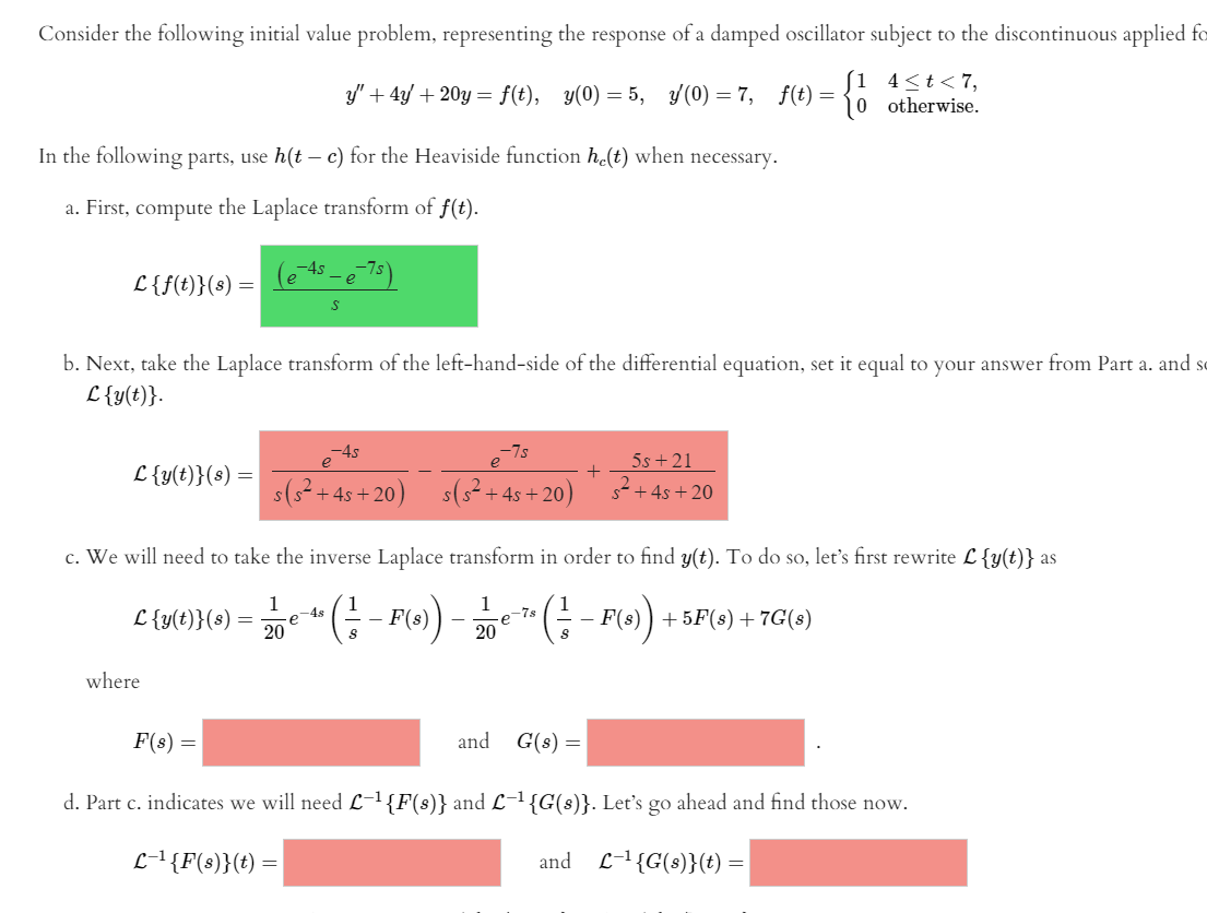 Solved Consider the following initial value problem, | Chegg.com