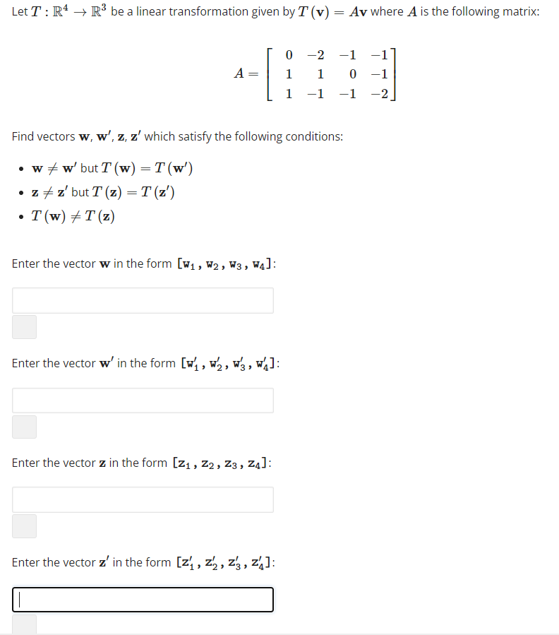 Solved Let T:R4→R3 be a linear transformation given by | Chegg.com