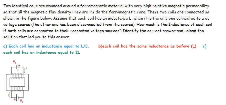 Solved Two Identical Coils Are Wounded Around A | Chegg.com