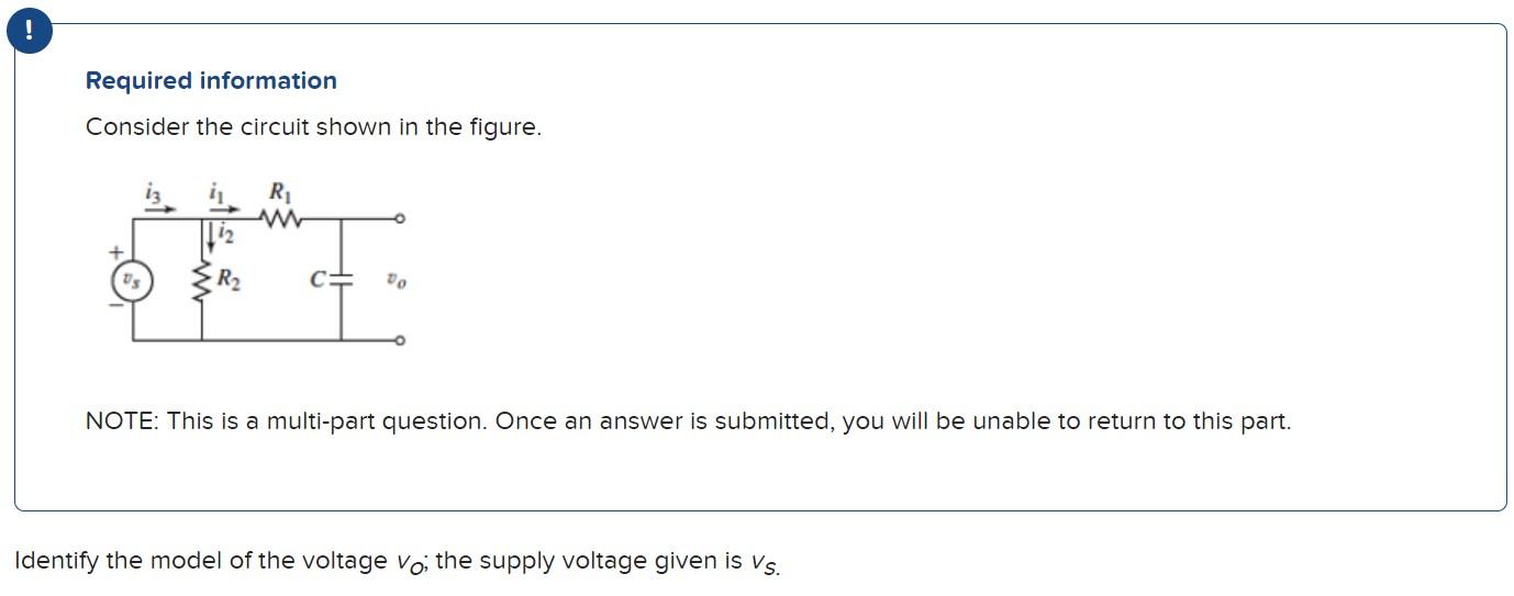 Solved Required information Consider the circuit shown in | Chegg.com
