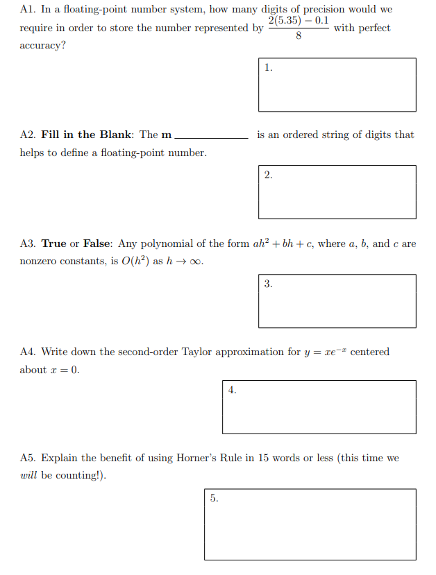 Solved al in a floating point number system how many chegg