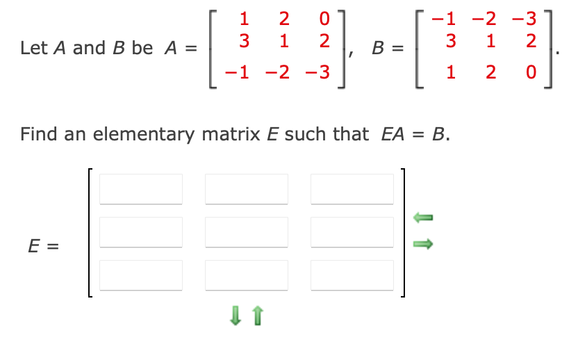 Solved Let A and B be A=⎣⎡13−121−202−3⎦⎤,B=⎣⎡−131−212−320⎦⎤ | Chegg.com