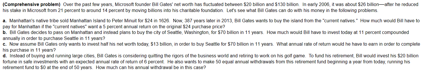 Solved Over the past few ﻿years, Microsoft founder Bill | Chegg.com