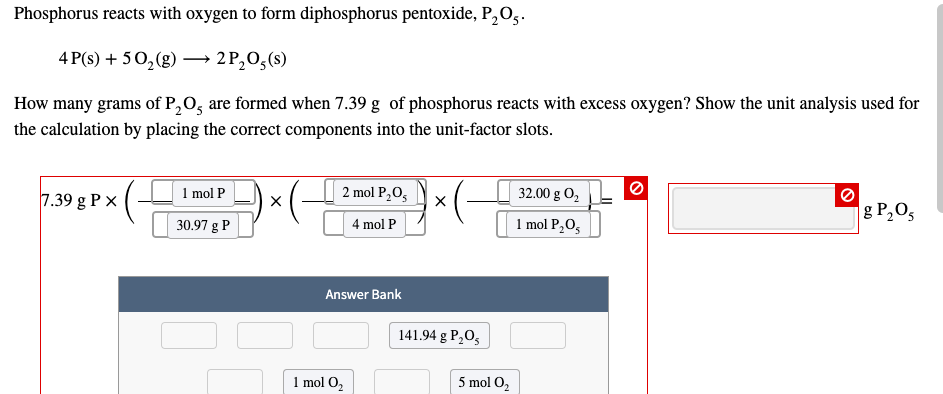 Solved Phosphorus reacts with oxygen to form diphosphorus | Chegg.com