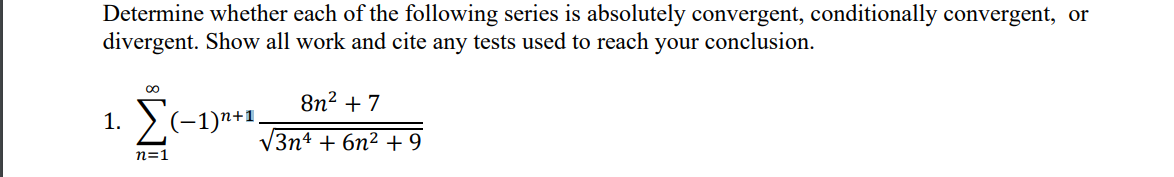 Solved Determine whether each of the following series is | Chegg.com