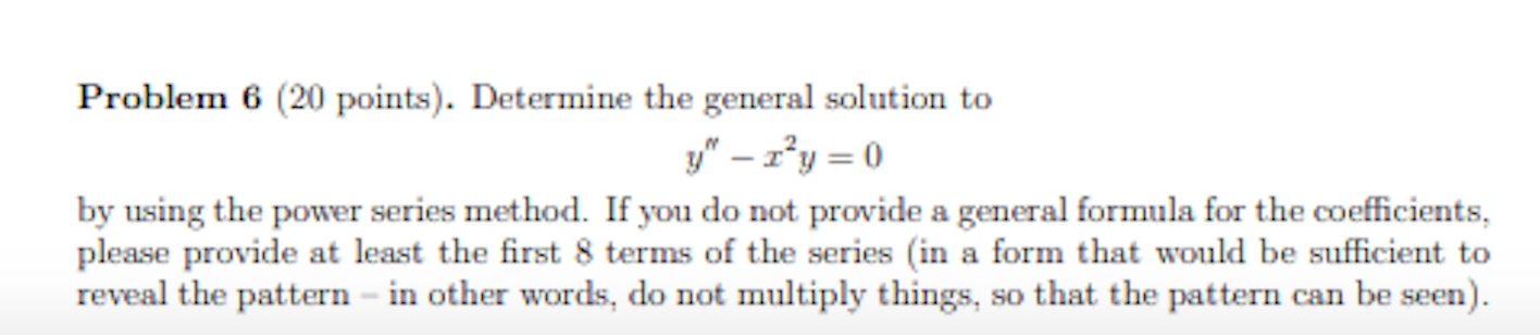Solved Problem 6 (20 points). Determine the general solution | Chegg.com
