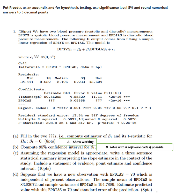 Solved Put R Codes As An Appendix And For Hypothesis | Chegg.com