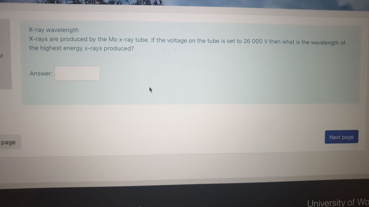 Solved Xray wavelength Xrays are produced by the Mo xray