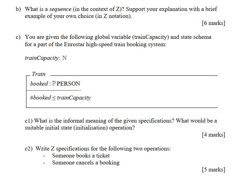 b) What is a sequence in the context of Z)? Support | Chegg.com