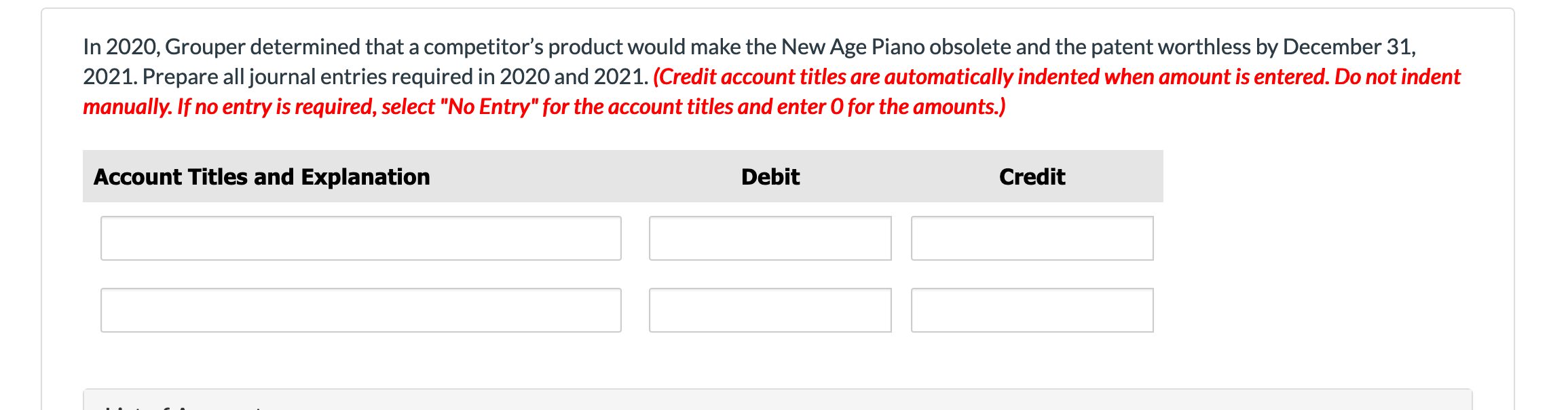 In 2020, grouper determined that a competitors product would make the new age piano obsolete and the patent worthless by dec