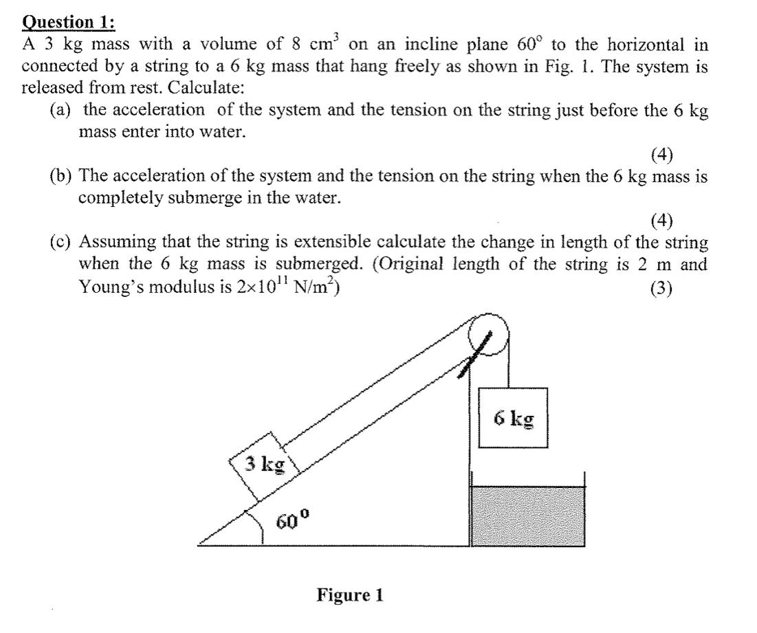 solved-question-1-a-3-kg-mass-with-a-volume-of-8-cm-on-an-chegg