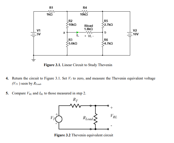 Solved 1. Set up the circuit in Fig. 3.1. 2. Measure the | Chegg.com