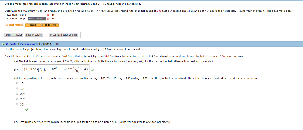 solved-use-the-model-for-projectile-motion-assuming-there-chegg