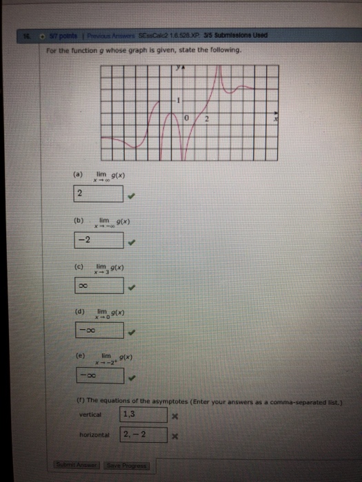 Solved a Used For the function g whose graph is given, state | Chegg.com