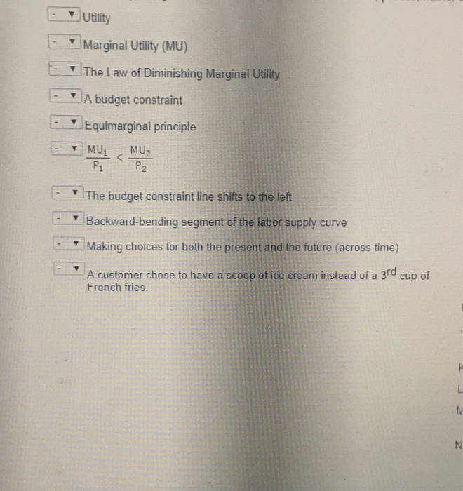Solved Ulility Marginal Utility (MU) .. ' The Law of | Chegg.com