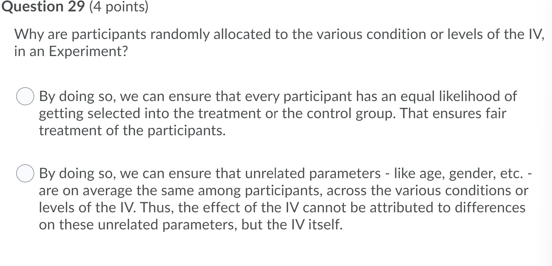 why do researchers randomly assign participants to conditions