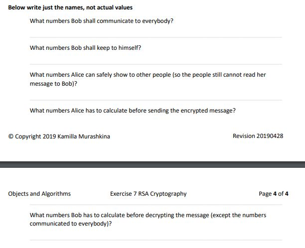 Solved RSA CryptographyIn Real Life RSA Algorithm Uses V